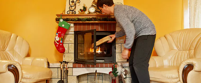 Rusted Metal Fireplace Restoration in Watertown, Wisconsin